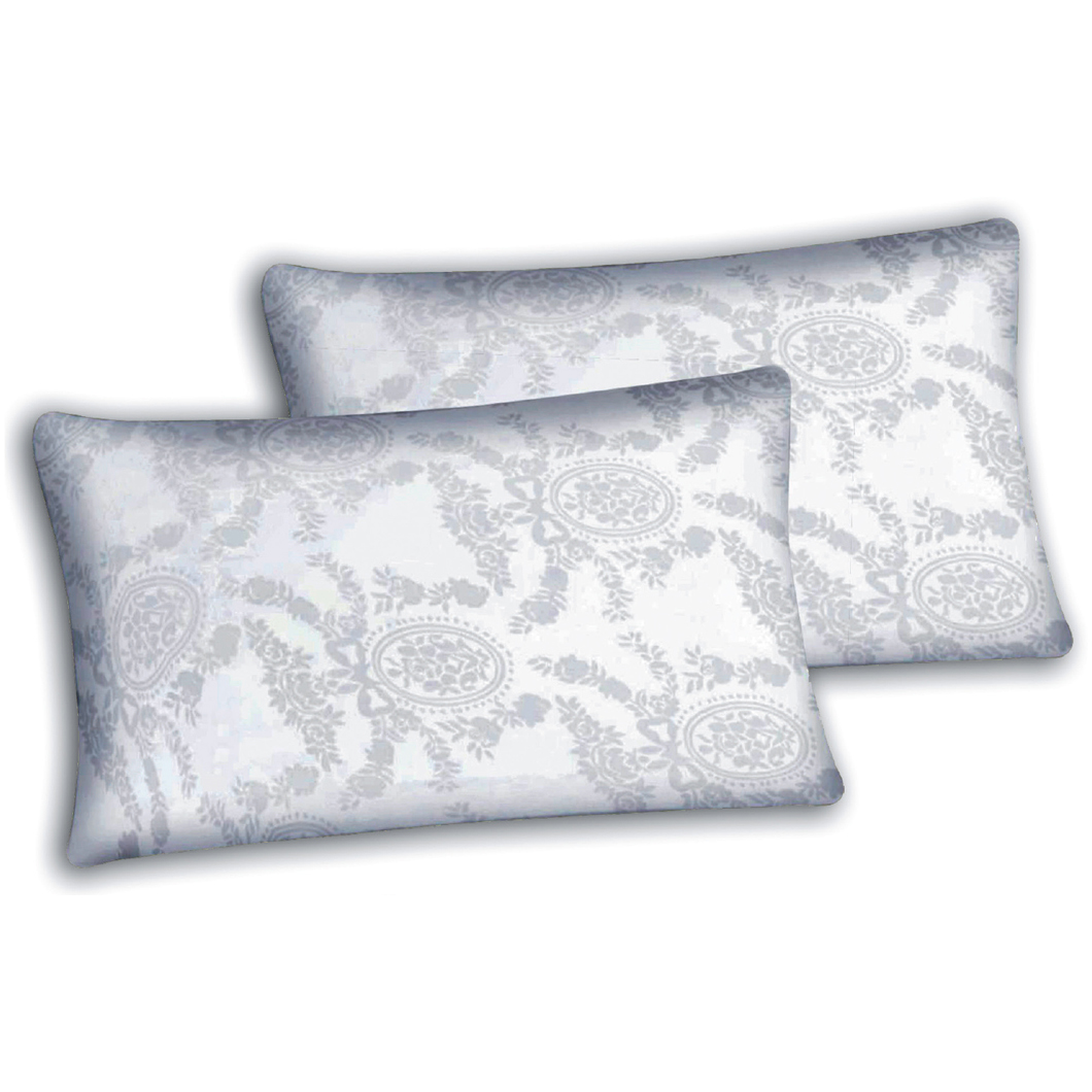 FRATELLI ZAMBETTI - Coppia federe damascate 50x80cm
